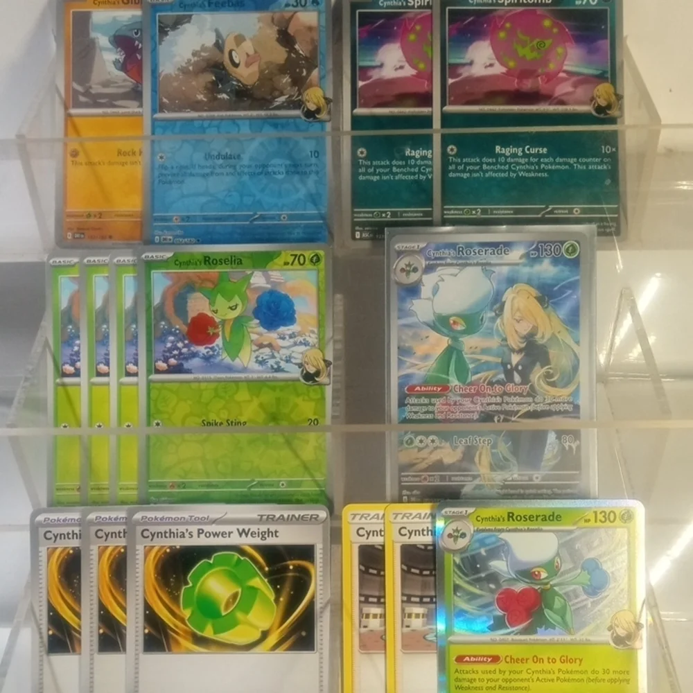 Cynthia Character Core Deck Bundle 15pc ✨ Roserade SIR 184/182 + Garchomp Line